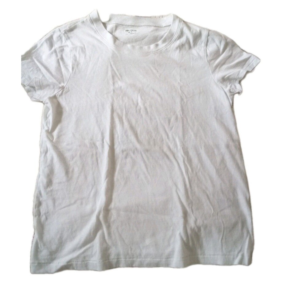 Women's Madewell T-Shirt Size S White Short Sleeve Cotton Read